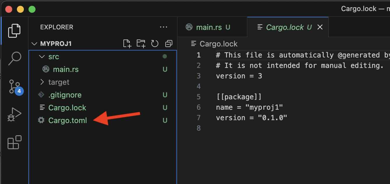 Make sure Cargo.toml file is there in the Root Folder